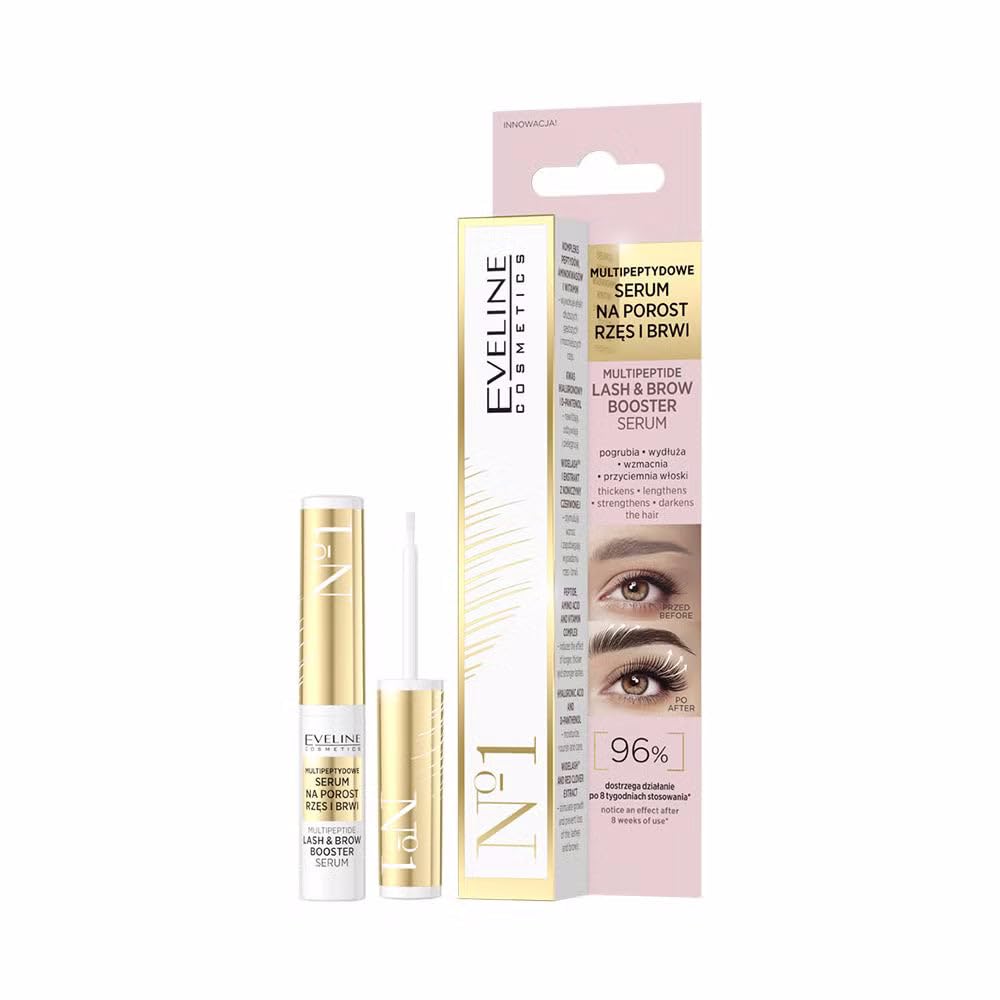 Eveline Cosmetics Multicolor Suero Multipéptido Para El Crecimiento De Pestañas Y Cejas