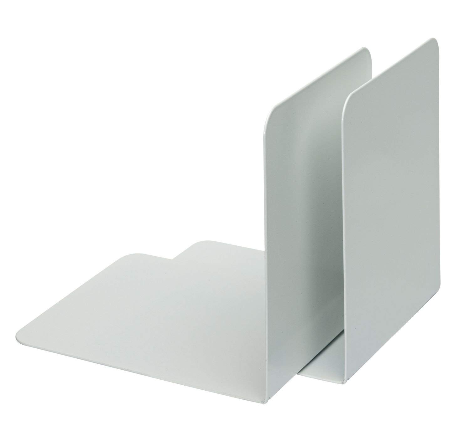 Alco-Albert 4302-11 Buchstützen aus Metall, 130 x 140 x 140 mm, 20 Stück (10 Paar, Weiss)