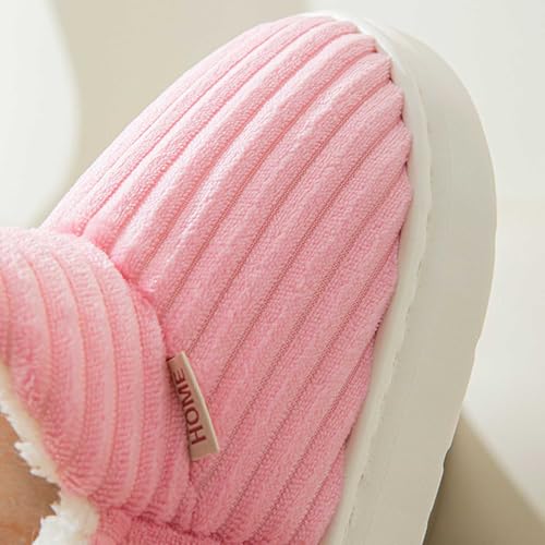 Corduroy Slip On Backstrap Slides For Women Cozy Indoor Outdoor Soft Sole Warm Comfort Slippers4