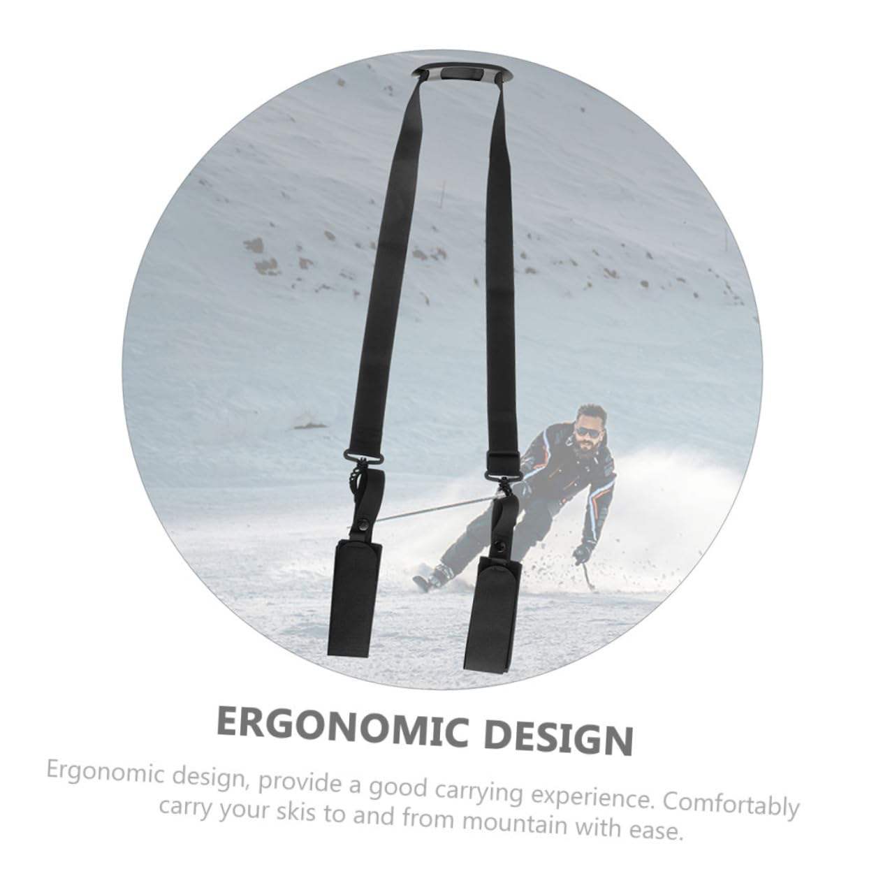 INOOMP 3 Pz Cinghie da Sci Cintura Pattini Cinghie per Stivali Accessori per Lo Sci guinzaglio da Skate Tracolla Slitta Bretelle Scarponi da Sci Staffa Bambino Tavola da Sci Nylon