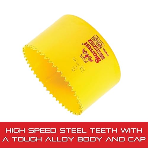 Miniatura 5 de Starrett FCH0334-G - Sierra de agujero recto de corte rápido bimetálica con dientes HSS resistentes a la abrasión, ideal para cortar metal, acero y
