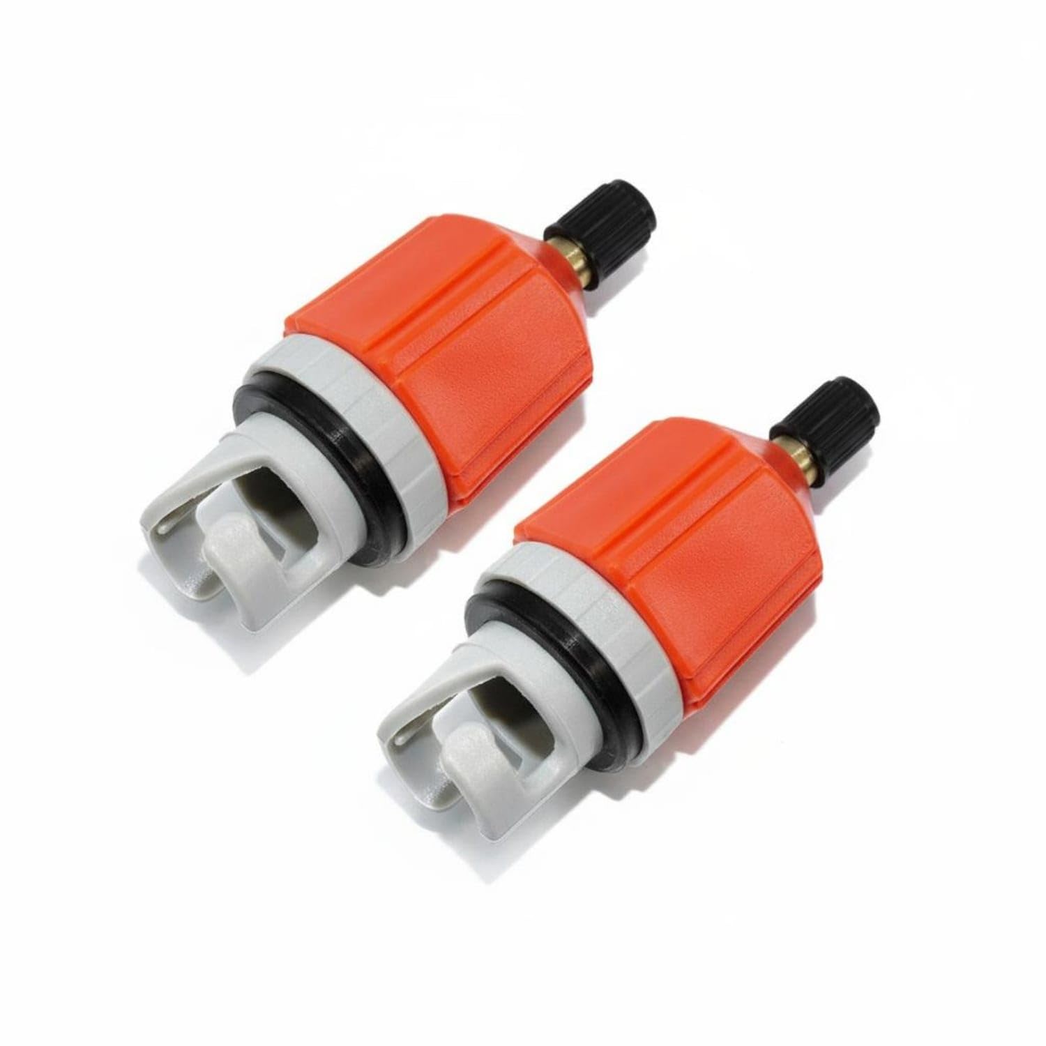 Leak-Proof Seal SUP Pump Adapter Sturdy Construction 4-in-1 Multi-Nozzle Adapter Paddle Board Air Valve Connector for Campers, Kayakers, Camping, Water Sports, Beach, Org H01 Adapter 2 Pk-image-1