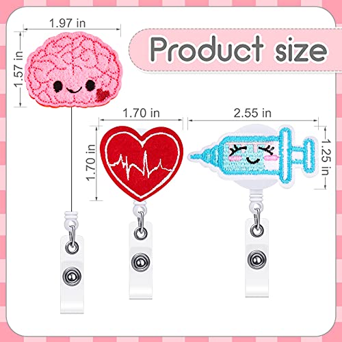5 Pieces Cute Nurse Badge Reels Felt Retractable Badge Reels Nursing Name Badge Holder Practical Id Badge Holder Gift For Nurses Students Teachers (Cute Style) #TOP1
