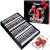 Zenacolor 48 Tuben Ölfarbe, 48 x 12 ml, professionelle Qualität, einzigartiges...