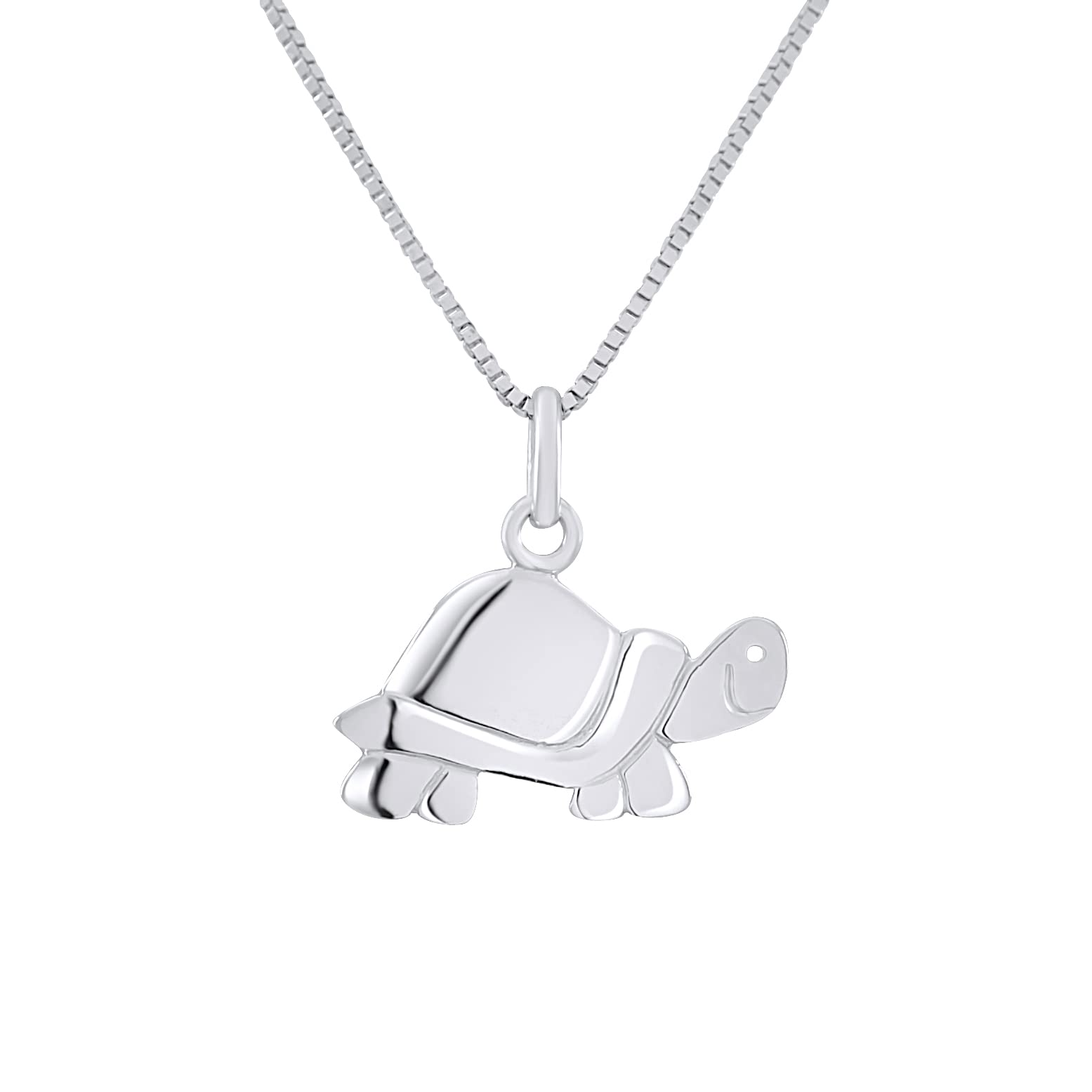 Amours, Bisous & Calins - Pendentif MA PETITE TORTUE - Argent 925-100% Anallergique - pour Enfants de 2 à 12 ans - Bijou Enfant