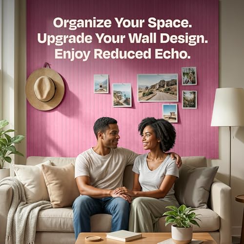 Image of X-Large Cork Board Alternative 12-Pack Felt Bulletin Board Thick and Decorative Pin Board for Home Office Walls 47.24 x 35.43 Inches with 72 Adhesive Tabs - [Chic Pink]