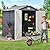 YITAHOME 6x6FT Resin Storage Unit sans Flooring, All-Weather Plastic Shed with Window, Vents and Secured Doors, Outdoor Plastic Tool Cabin for Poolside, Lawn, Backyard, Patio, Dark Gray