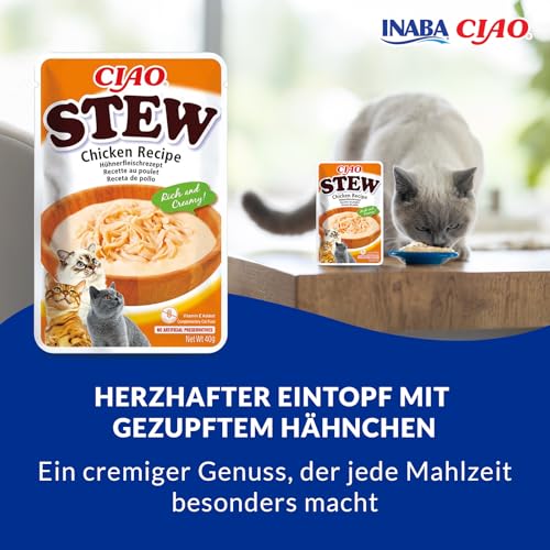 INABA Ciao Stew, Katzenfutter Nass mit Huhnerfleisch, 40g – Ansicht 2