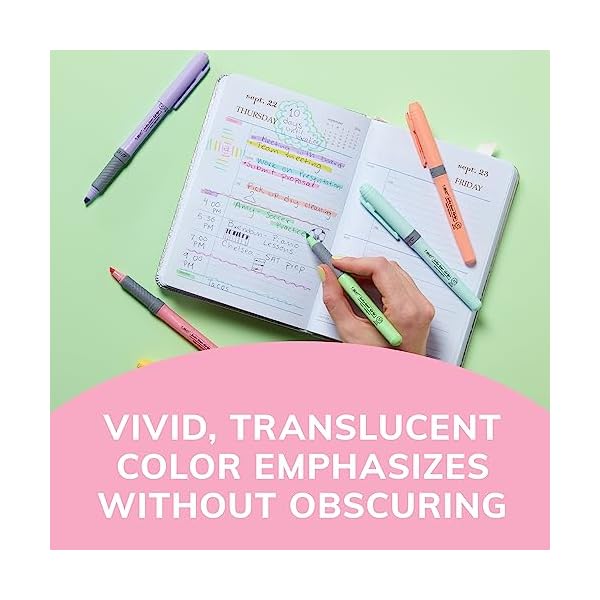 BIC-Brite-Liner-Grip-Pastel-Highlighter-Set-Chisel-Tip-12-Count-Pack-of-Pastel-Highlighters-in-Assorted-Colors-Cute-Highlighters-for-Bullet-Journaling-Note-Taking-and-More BIC-Brite-Liner-Grip-Pastel-Highlighter-Set-Chisel-Tip-12-Count-Pack-of-Pastel-Highlighters-in-Assorted-Colors-Cute-Highlighters-for-Bullet-Journaling-Note-Taking-and-More