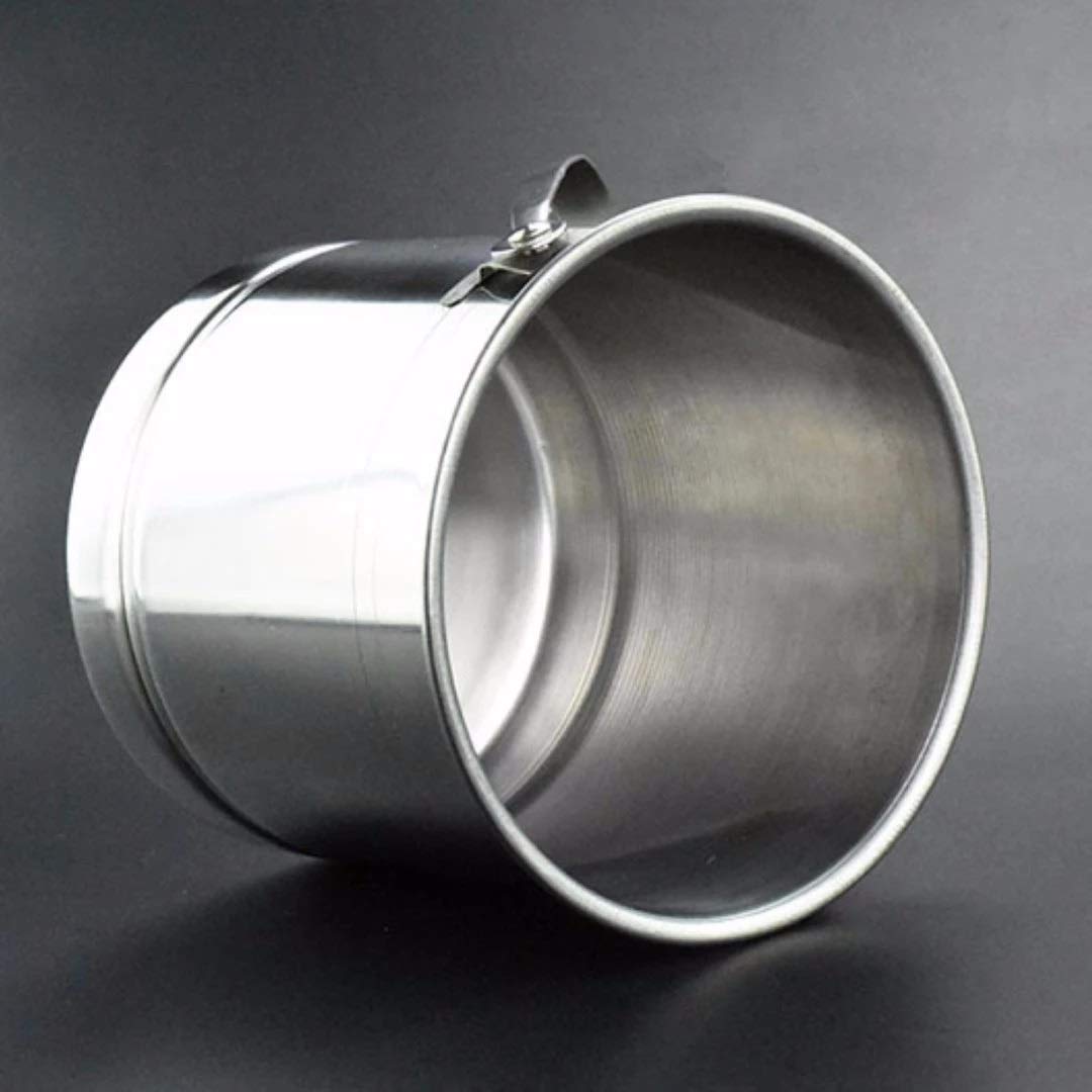 Secchiello per Il Ghiaccio con Coperchio e pinze per Ghiaccio Secchiello per Ghiaccio da 1 litro Secchiello per Champagne in Acciaio Inossidabile Secchiello per Vino Secchiello per barile con Cop