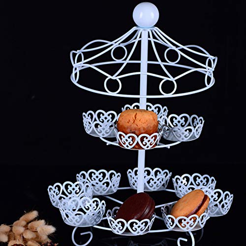 pizarra 2 Layer-12 Count Cupcake Stand Holder Display Wedding Cake Cup Display Stand