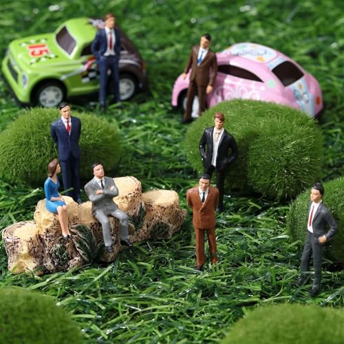 Image of Namalu 50 Pcs, 1: 75 Scale White Unpainted Mini People Figures Miniature People for Model Trains Architectural Standing and Sitting Mini Diorama Figures for Architectural Project
