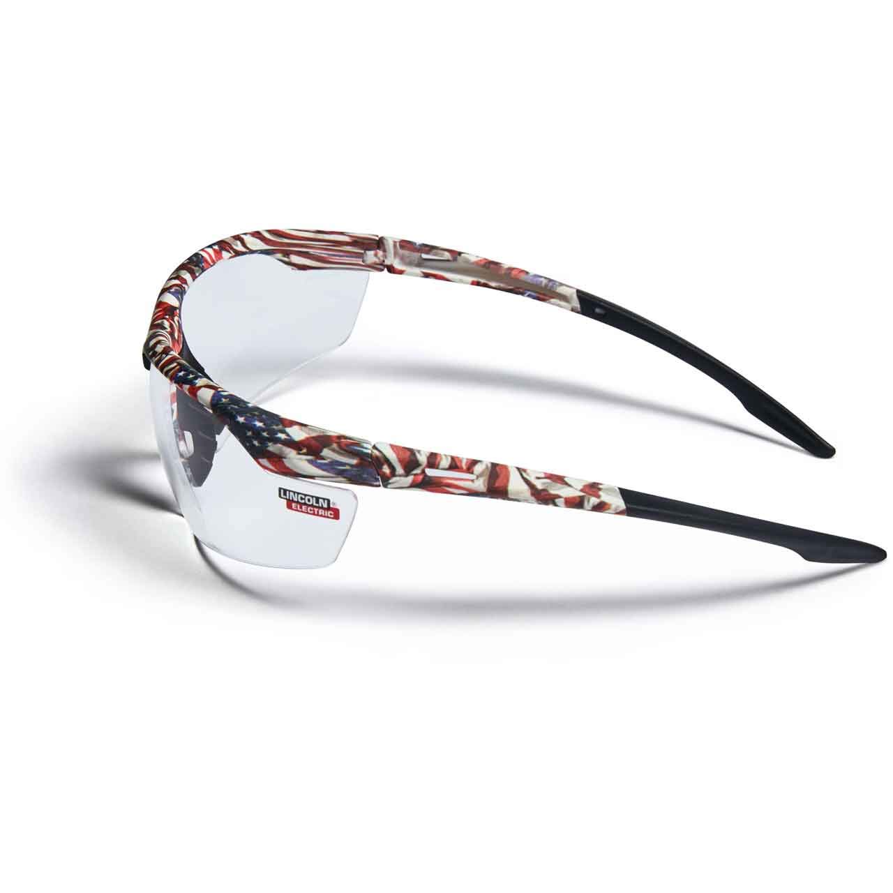 Lincoln Electric Axilux USA Camo Safety Glasses - Clear Anti-Fog - K4676-1