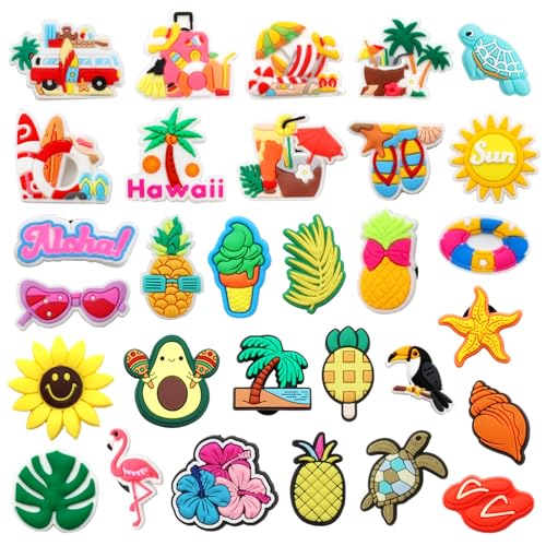 ZOCONE 32 Stück Schuh Charms, Kinder Anstecker Pins Cartoon Schuhdekorationen für Kinder Erwachsene Schuhanhänger für Clogs, Zubehör als Geburtstagsgeschenk oder Partygeschenk