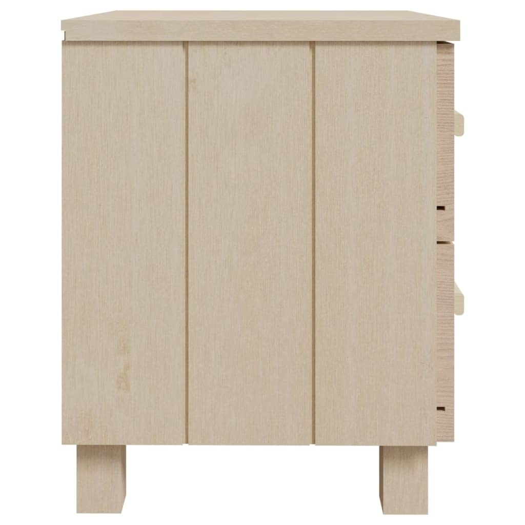 vidaXL Tables de Chevet HAMAR 2pcs Marron Miel 40x35x44,5cm Bois