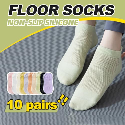 Image of 10 /20 Pairs Pilates Socks for Women, Non Slip Grip Yoga Barre Socks