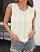 LOMON Beach Vacation Clothes for Women Crochet Sweater Vest Tank Tops Hollow Out Sleeveless Casual Shirt Fashion Summer 2026(White,Large)