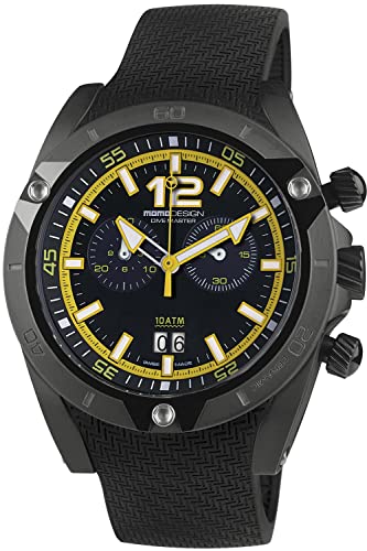MOMO Design Orologio Dive Master MD282BK-30 - Cronografo Al Quarzo da in Acciaio inox Placcato