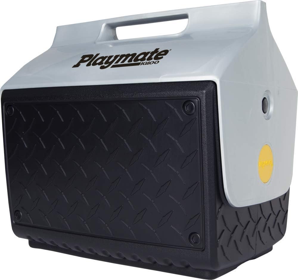 Igloo Playmate 13-Inch Black Ice Chest, Molded-In Handle, Tent-Shaped Lid with Side Button Release