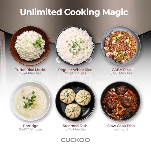 image for CUCKOO CRP-P1009SB – 12 Built-in Programs, Glutinous (White), Mixed,