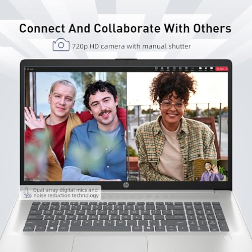 Image of HP Essential 17.3 inch Touchscreen AI Laptop, Intel Core Ultra 7 255U, 32GB DDR5, 1TB SSD, 720p HD Camera, Full Backlit Keyboard, Fingerprint Reader, Wi-Fi 6, Windows 11 Pro