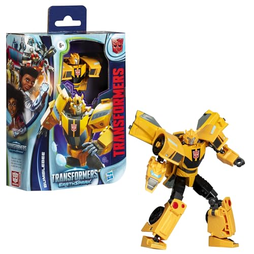 Transformers EarthSpark, Figurine Bumblebee Classe Deluxe de 12,5 cm, Jouet Robot pour Enfants, à partir de 6 Ans