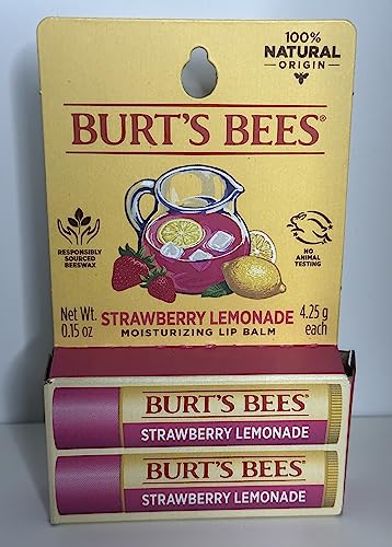 Image of BURTS BEES STRAWBERRY LEMONADE LIP BALM 2 (0.15) TUBES