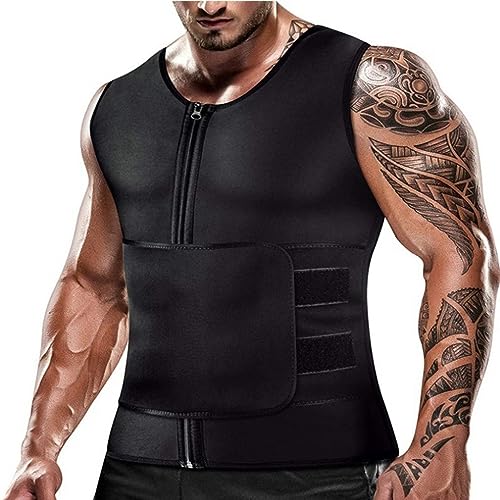 Men Body Shaper Slimming Vest Zipper Open Bust Compression Shirt Tummy Control Underwear Breathable3