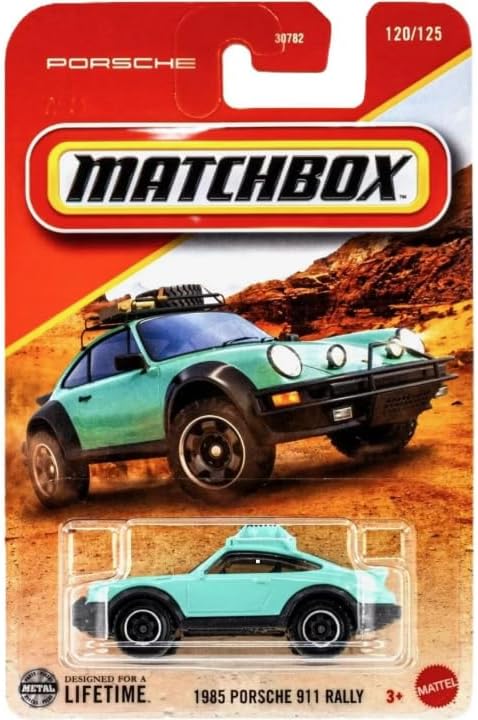 Matchbox 1985 Porsche 911 Rally [Teal] 120/125, 1:64 Scale Diecast Vehicle