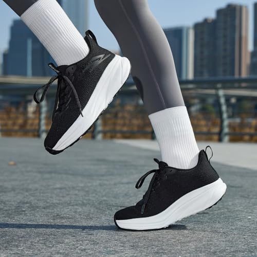 Image of ZOVE Womens Walking Shoes Cushioning Non-Slip Breathable Running Sneakers Tennis Comfortable Athletic Gym Workout Casual Shoes Lightweight Sports Cross Training Fashion Sneakers