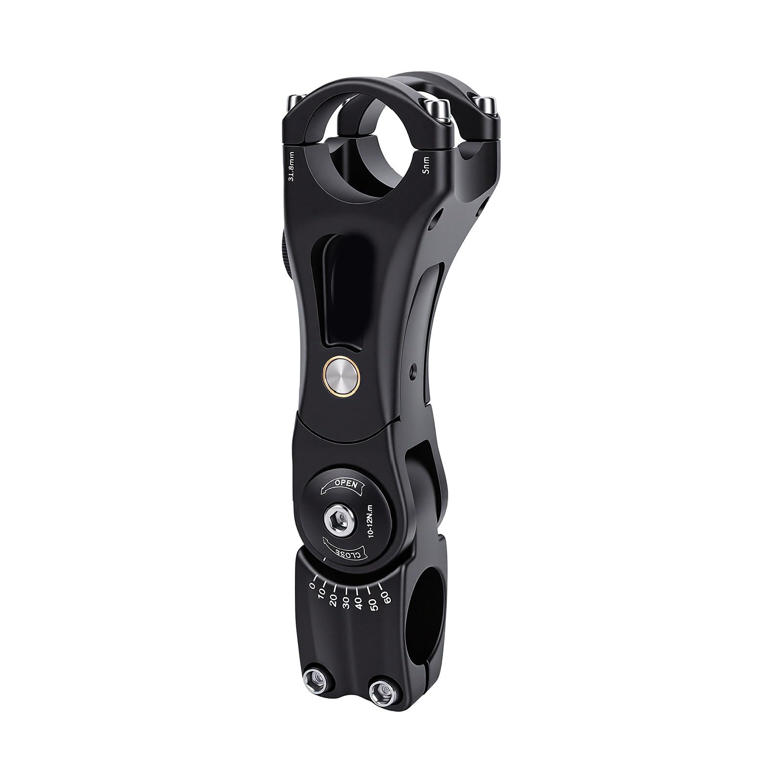Alomejor Attacco Manubrio Bici con Sospensione Attacco Manubrio Regolabile 31,8 Mm Lega di Alluminio Forgiato 3D con Molle Intercambiabili Angolo di 60 Gradi per Ciclisti di Mountain Bike su Strada