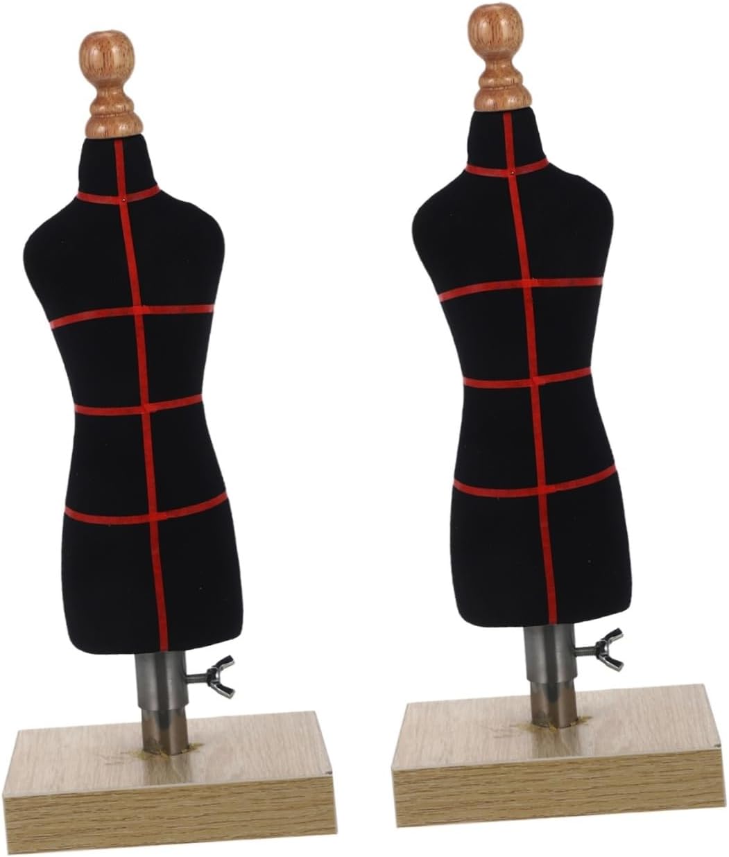 DOITOOL 2pcs Clothing Mannequin Model Doll Scale Dress Form Base for Sewing and Display Lightweight Bust Stand for Fashion Design and Clothing Presentation