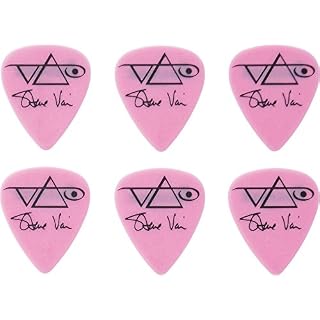 Ibanez B1000SV-MP Lot de 6 médiators Signature Steve Vai, 1.0mm, Rose - Les Beatles, Paul McCartney, John Lennon, RIngo Starr, George Harrison