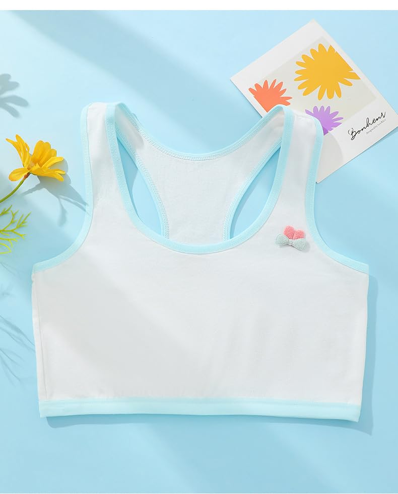 Girls Training Bra Cotton Bralette Seamless Cami Sports Vest4