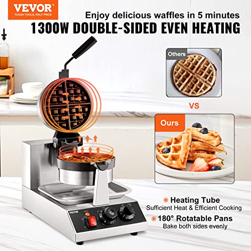 Vevor 1300W COMMERCIAL WAFFLE MAKER Commercial Waffle Maker thumb #1