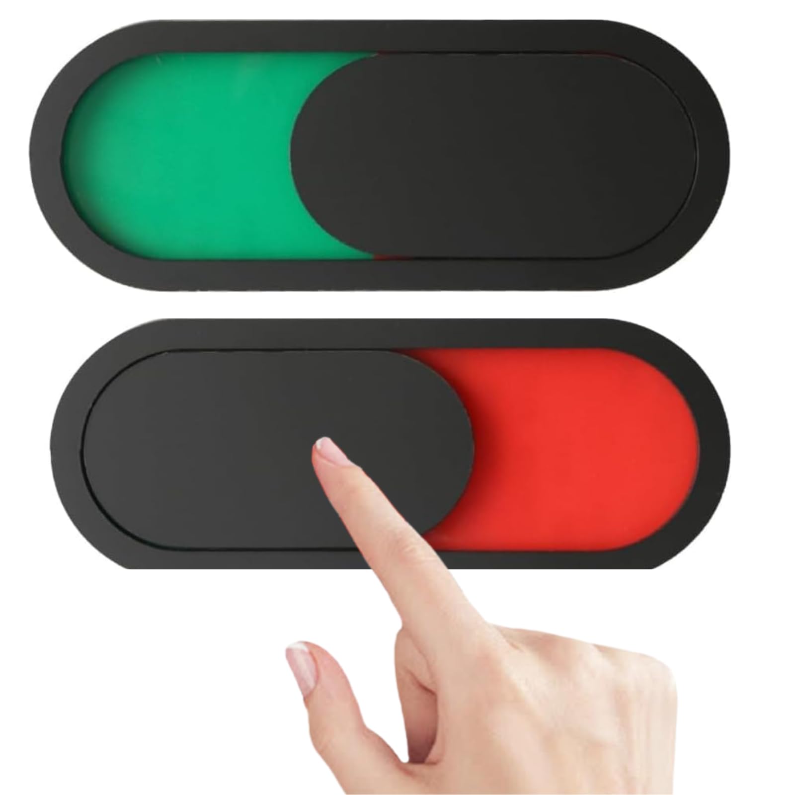 2PCS Privacy Slide Door Sign Do Not Disturb Door Signs Vacant Occupied Slider Indicator for Bathroom Office Conference Room, Privacy Toilet Door Sign, Easy to Install Acrylic Signs