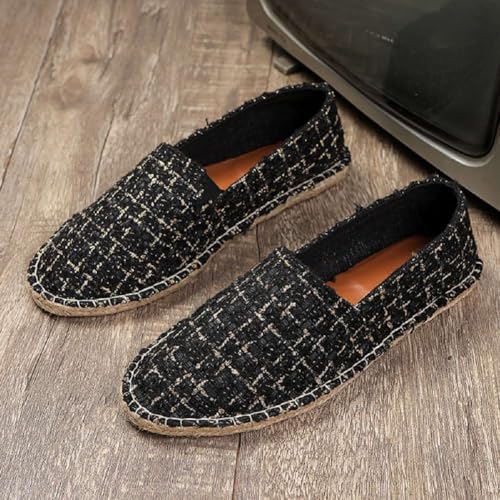 mitvr Mens Breathable Flax Loafers Lightweight Slip-On Flats Casual Comfort Soft Walking Shoes2