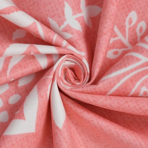 Image of Cotton Diwan Set Covers |8 Pieces Diwan Cover Set|300 TC Fabric| Pure Cotton Printed Deewan Set (1 Single Bedsheet, 2 Bolster Covers, 5 Cushion Covers)|Pink Paisley|SZDS 038