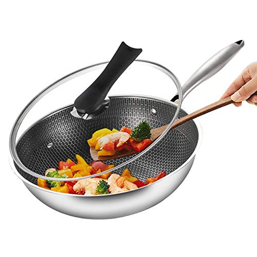 Wok antiadherente de acero inoxidable 32 cm miniatura 1