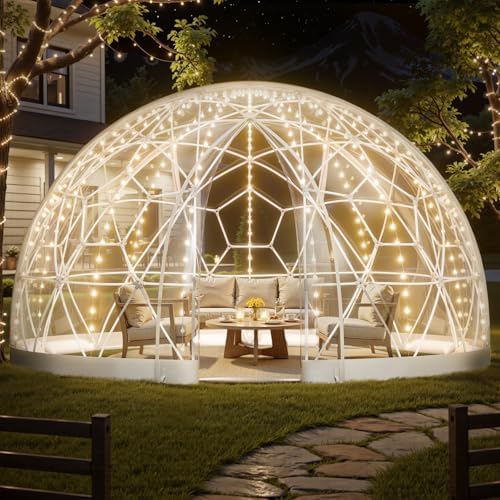 VEVOR Tente à Bulle Dôme, 4,5x2,9 m, Tente Igloo à Bulle Transpar...