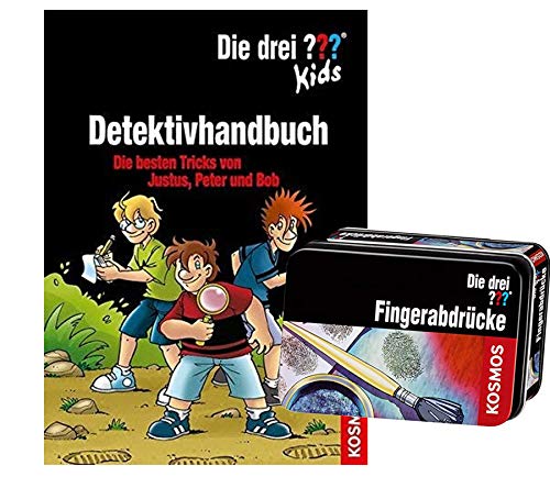 Preisvergleich Produktbild Kos mos Die DREI Set: Detektivhandbuch + Forscherkästchen (Verschiedene Auswahl), für kleine Detektive