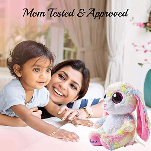 Dimple 8" Plush Speaker - Stuffed Hugging Animal - Music Teddy Bear Speakers - Stereo Sound - Universal Wireless Speakers Compatible with PC, iPhone, Cell Phone, Compatible with Bluetooth 5.0