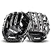 Franklin Sports Teeball Glove - Left and Right Handed Youth Fielding Glove - Synthetic Leather Baseball Glove - Ready to Play Glove (RTP) - 9.5 Inch Left Hand Throw - Black Digi with Ball,Black/White