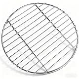 txuzong Edelstahl Grillrost, Durchmesser 33 cm Grillrost Edelstahl Rund, Edelstahl Grillgitter Rund, Silber Grillroste Ersatz Kugelgrill, für Camping und Picknicks