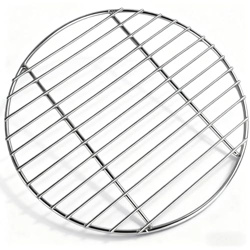 txuzong Edelstahl Grillrost, Durchmesser 33 cm Grillrost Edelstahl Rund, Edelstahl Grillgitter Rund, Silber Grillroste Ersatz Kugelgrill, für Camping und Picknicks