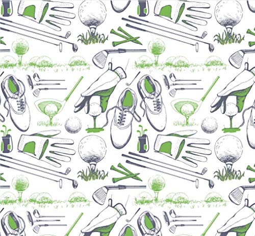 Golf Wrapping Paper Men Golfing Gift Wrap - Folded Flat 30 x 20