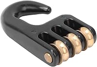 Vista 9 de OUKENS 3 ruedas aparejo polea gancho, aleación de aluminio negro universal Windsurf Rigging polea gancho 3 rollo rueda Windsurf Hardware Accesorios