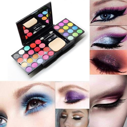 Make-up Palettes, 39 Color Eyeshadow Palette Highly Pigmented Cosmetic Palette, Makeup Palette Set Eyeshadow & Blusher & Face Powder & Lip Gloss Concealer Kit 8Pcs Makeup Brushes Set - Image 8