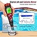 pH Chlorine Meter Digital Salinity pH Tester for Saltwater Pool Salt Reader for Fish Tank Koi Pond TDS Test Pen All in One pH CL Salt ORP EC TDS Temp Monitor Hydroponic pH Conductivity PPM Tester
