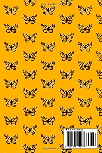Miniatura 2 de Yellow Butterfly Notebook 6 x 9 50 pages notebook